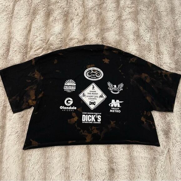 Dick's Sporting Goods Ride On Road Bike Cycling Black Cropped Top - Picture 4 of 4